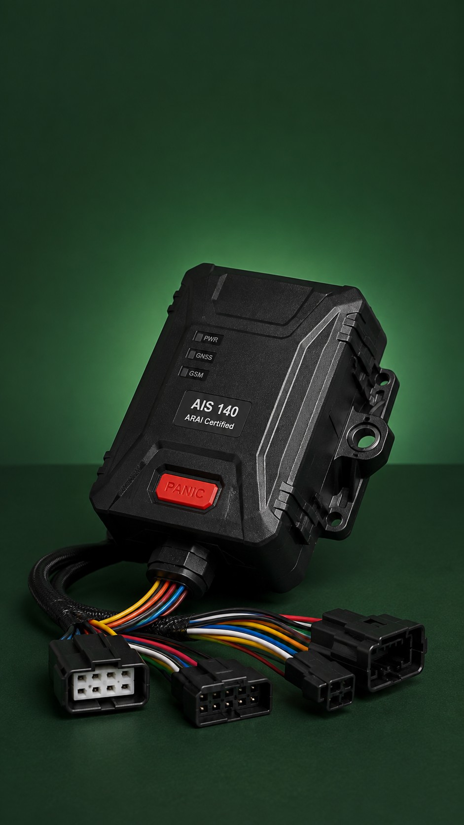 AIS 140 device with panic button for AIS 140 dealer program by Navionyx