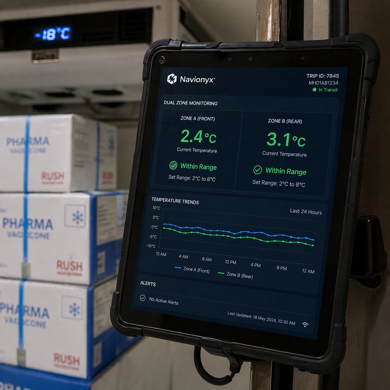 Cold Chain Temperature UI