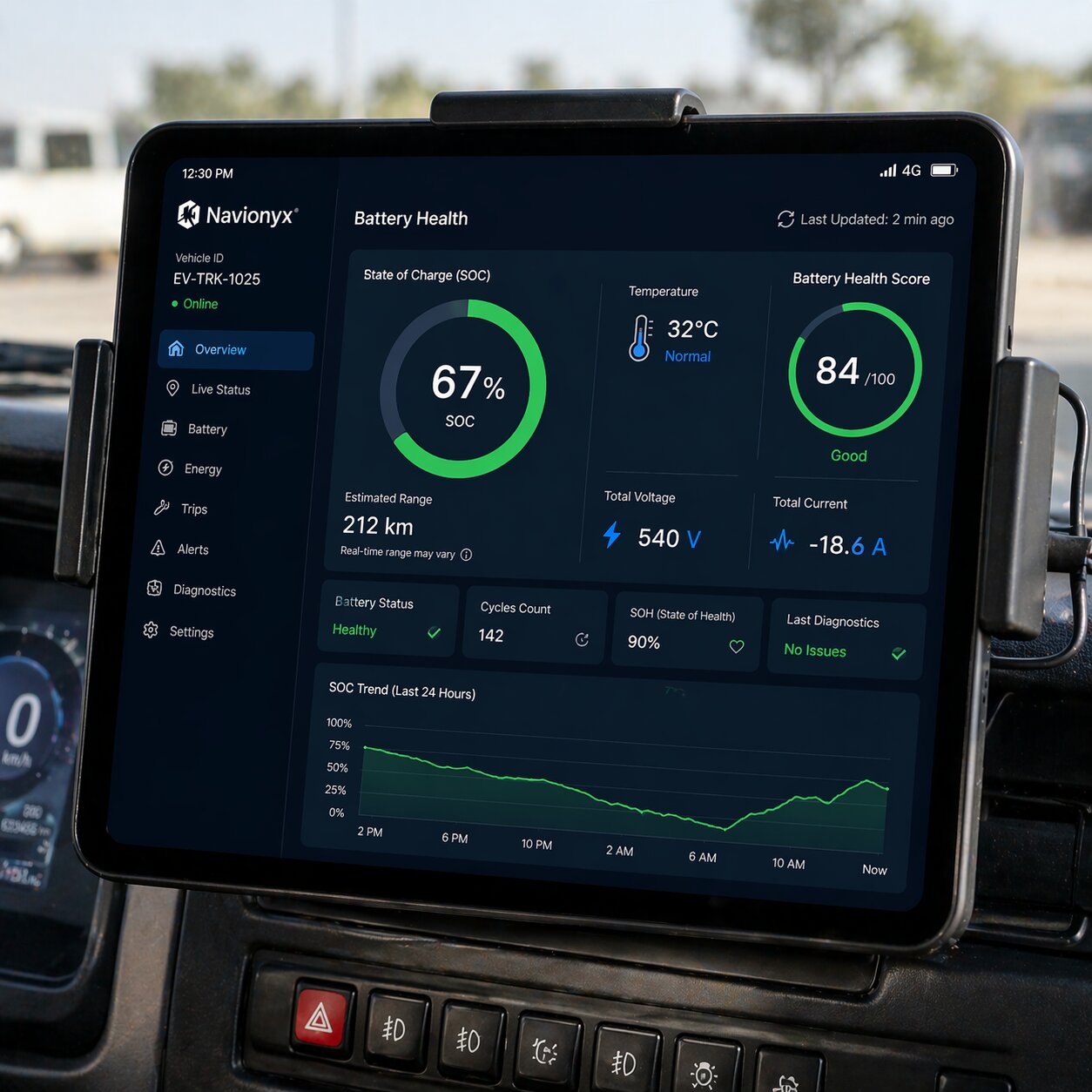 EV Battery Monitoring Tablet Navionyx