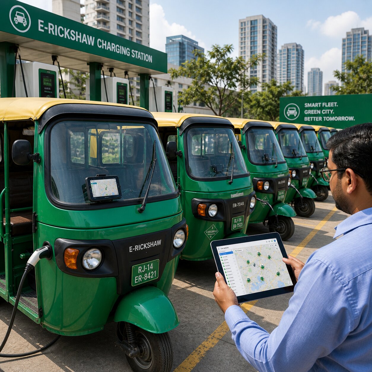 E-Rickshaw Fleet Charging Station