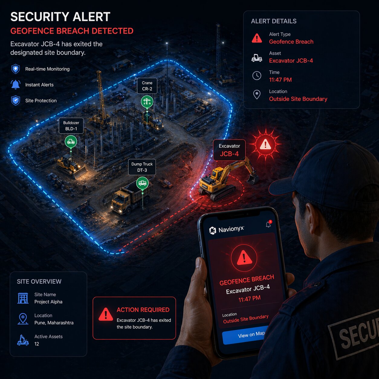 Construction Equipment Theft Alert