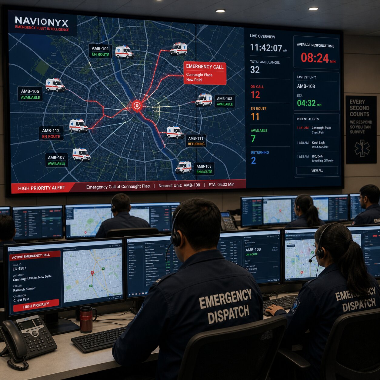 Ambulance Emergency Command Center