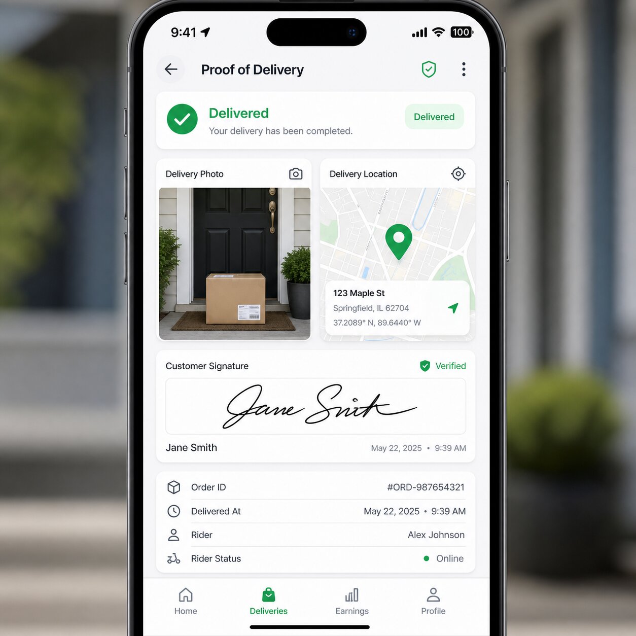 Digital Proof of Delivery
