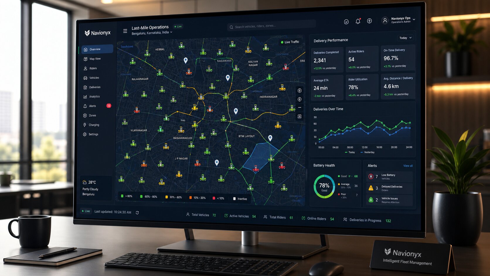 Navionyx EV Fleet Management Dashboard