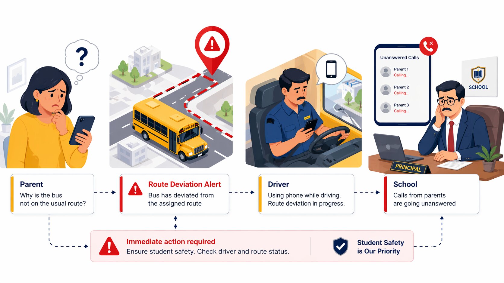 School Transport Operational Pain Points