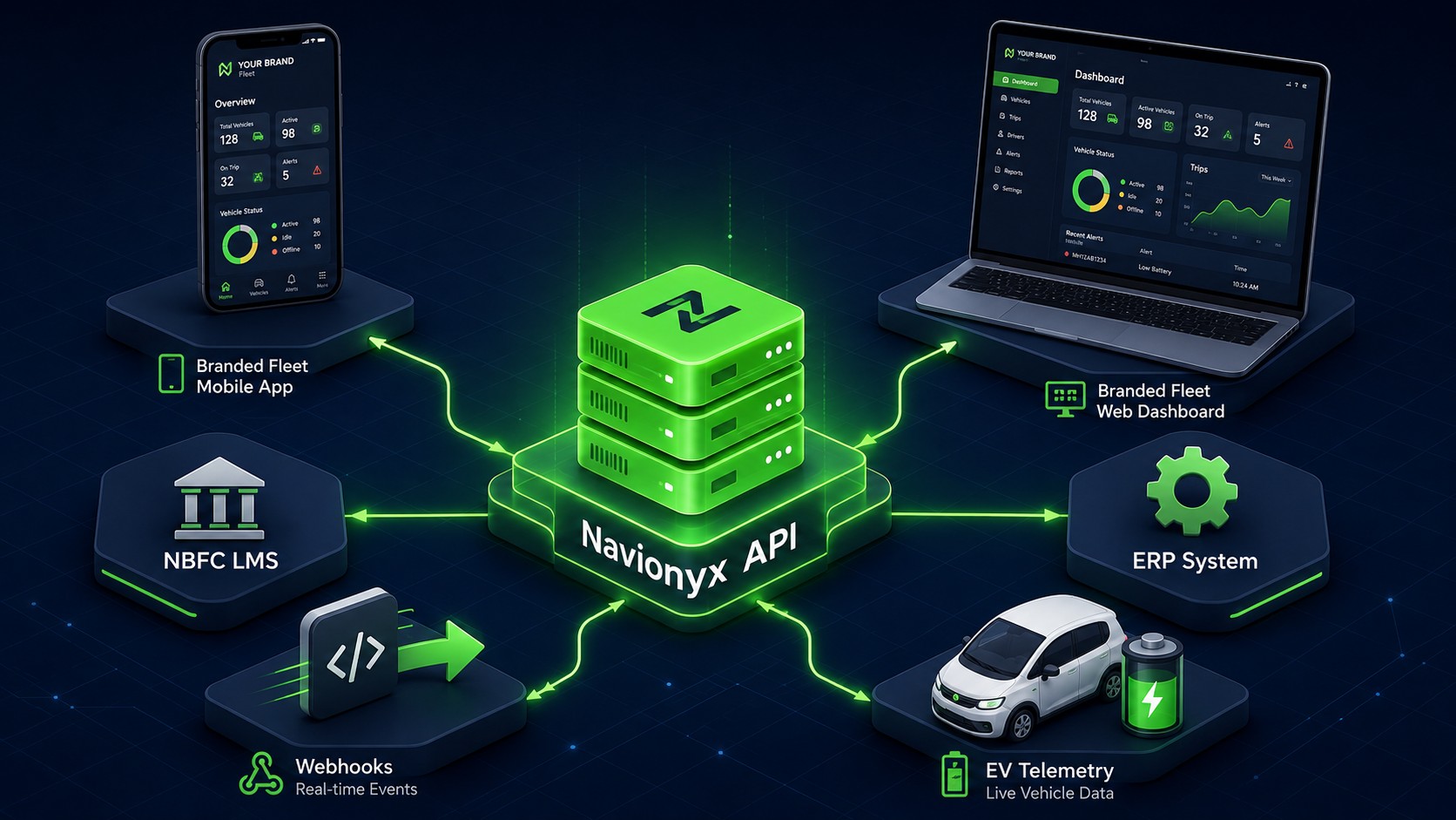 Navionyx white label platform architecture diagram