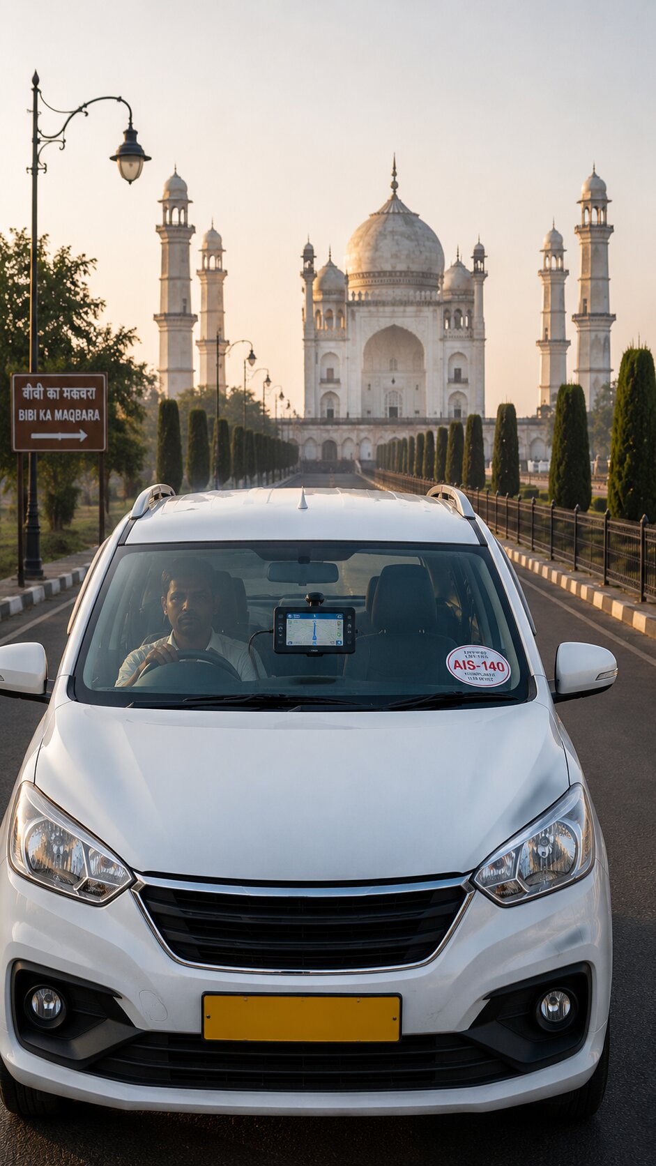 AIS-140 VLTD installation visual for Aurangabad taxis and commercial vehicles