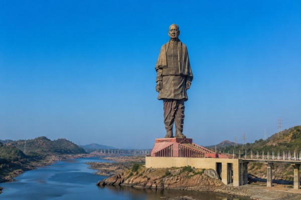 Gujarat VLTD installation coverage card highlighting Statue of Unity.