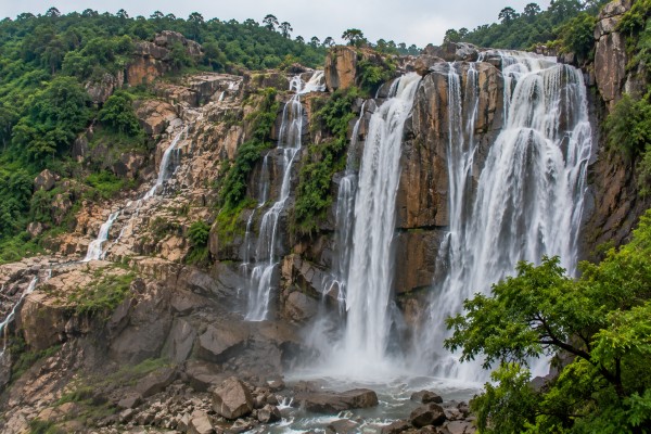 Jharkhand VLTD installation coverage card highlighting Hundru Falls.