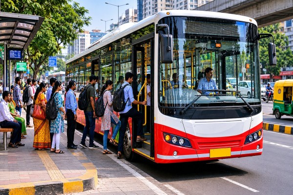 Stage carriage bus used for local transport and subject to VLTD installation requirements.