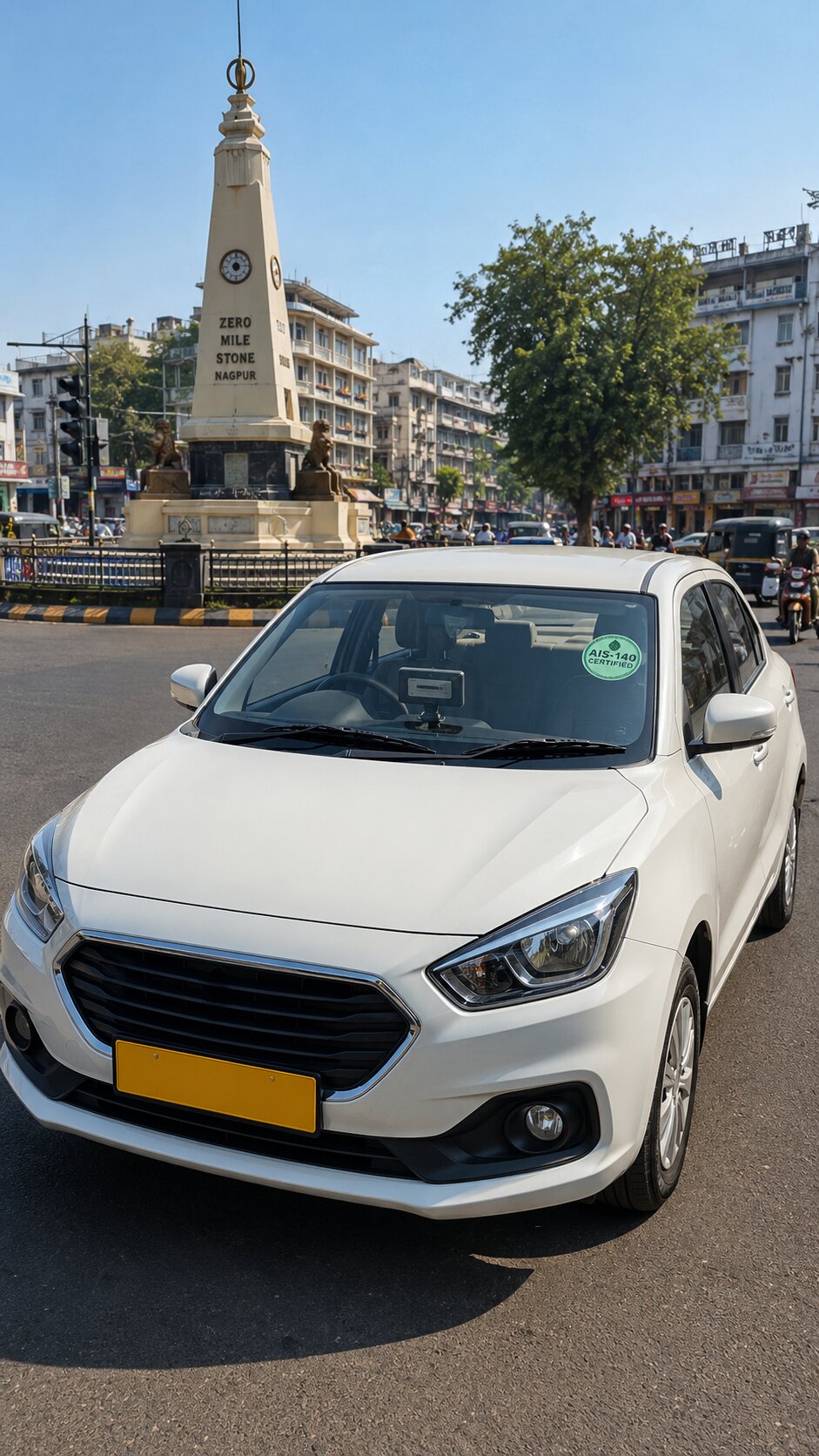 AIS-140 VLTD installation visual for Nagpur taxis and commercial vehicles