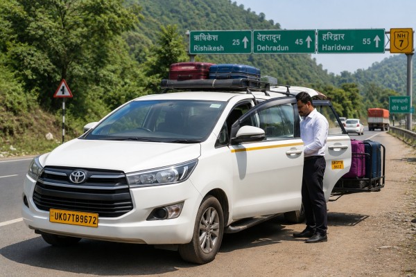 Tourist permit taxi ready for intercity travel under AIS-140 VLTD compliance.