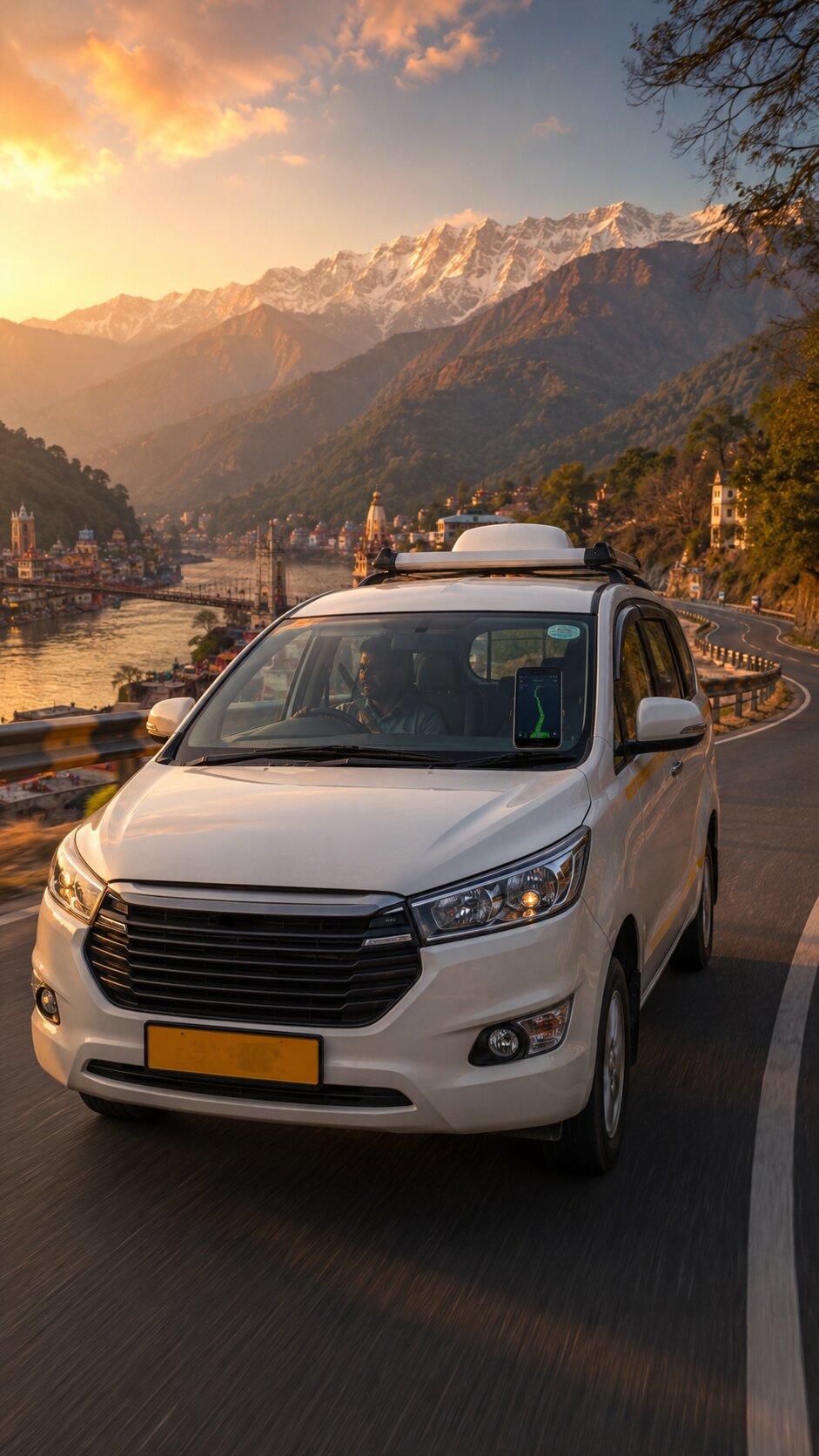 Temporary Uttarakhand VLTD hero visual for taxis and commercial vehicles