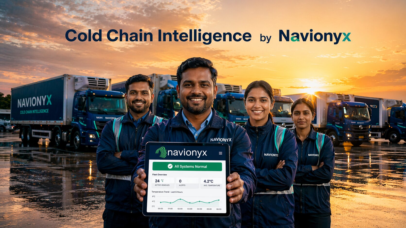 Cold chain monitoring solution with logistics team, refrigerated fleet and real-time temperature dashboard in India