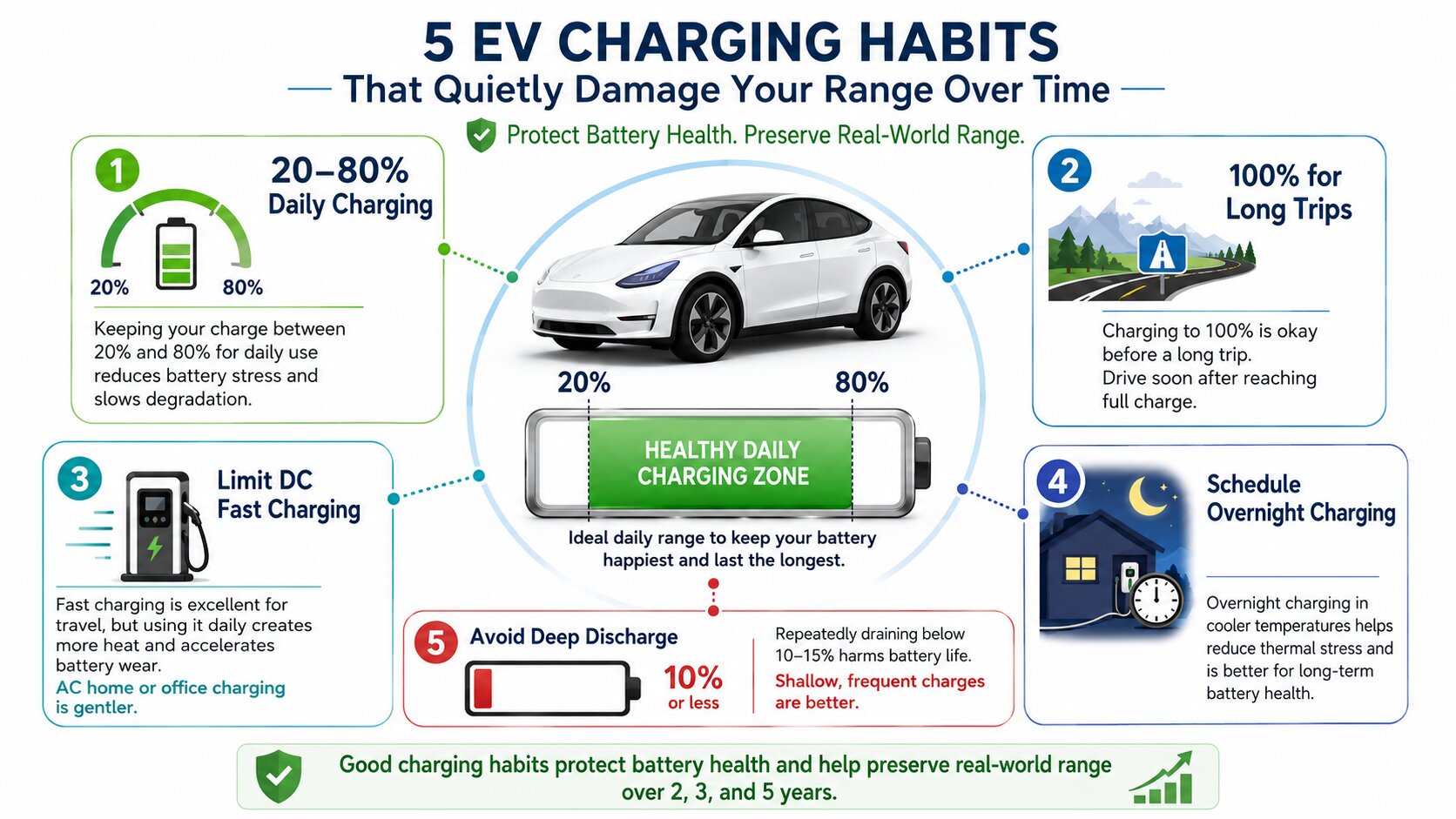 EV charging habits to protect battery health and range
