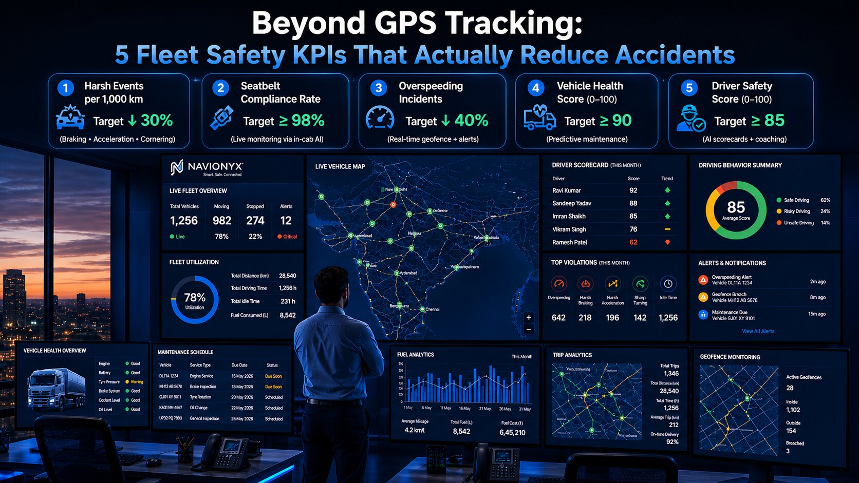 Beyond GPS Tracking: 5 Fleet Safety KPIs That Actually Reduce Accidents