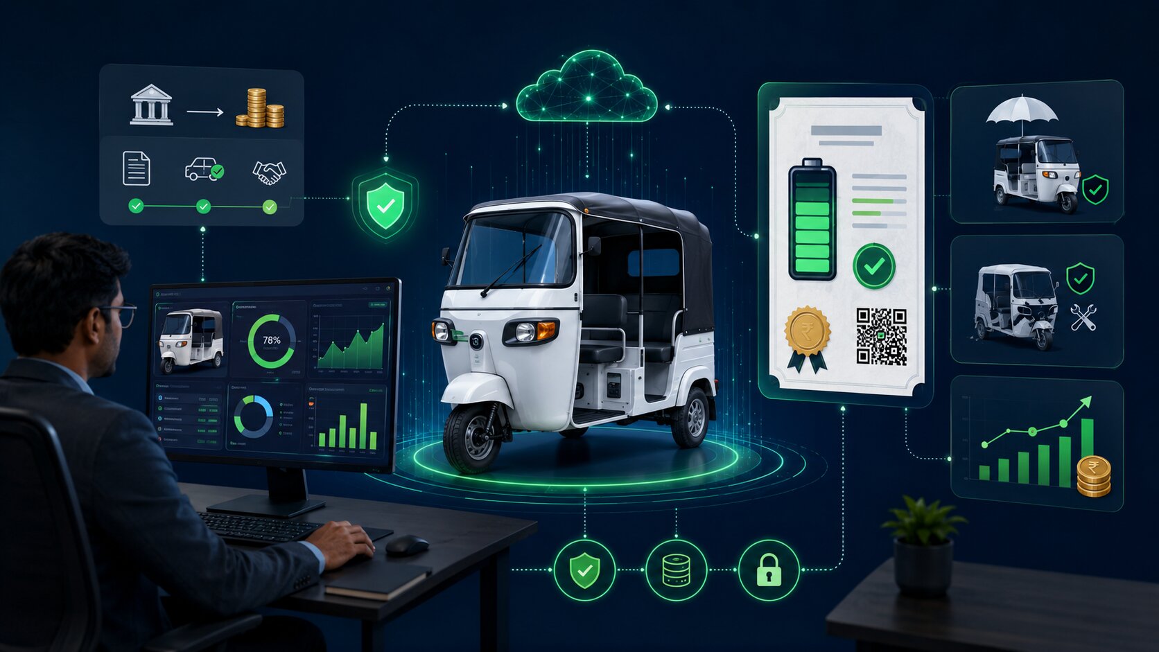 EV battery health certificate supporting NBFC financing insurance and resale in India