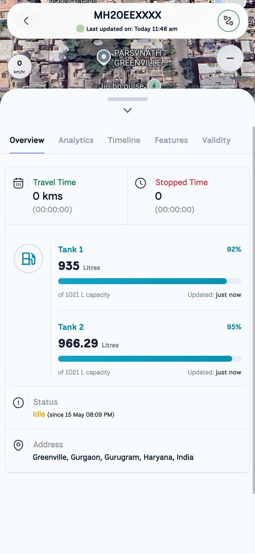 navionyx real dashboard screenshot monitoring fuel in generator