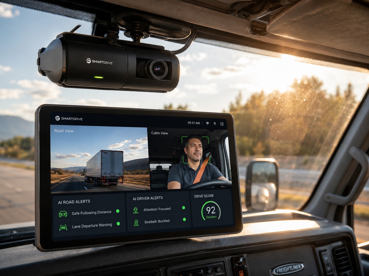 AI Dashcam Cabin Monitoring for Commercial Trucks