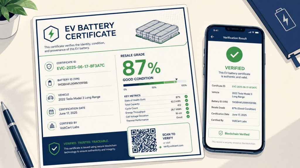 EV Battery Verification Certificate