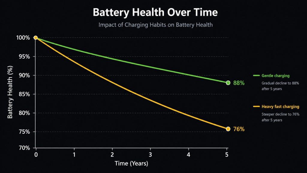 Battery Health Over Time: Gentle vs Fast Charging